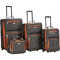 Amazon.com: Rockland Fashion Expandable Softside Upright Luggage